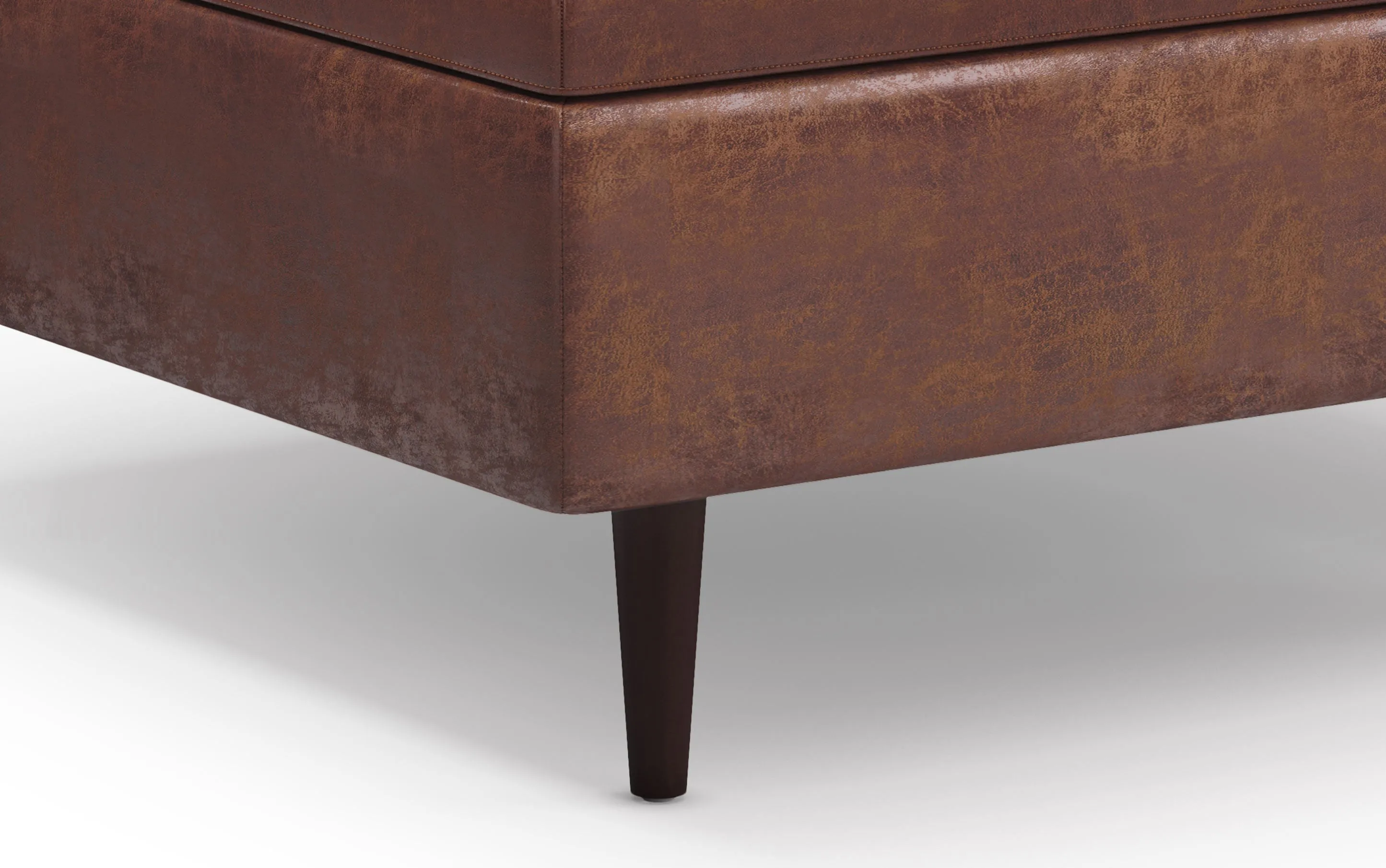 Shay Mid Century Large Square Coffee Table Storage Ottoman