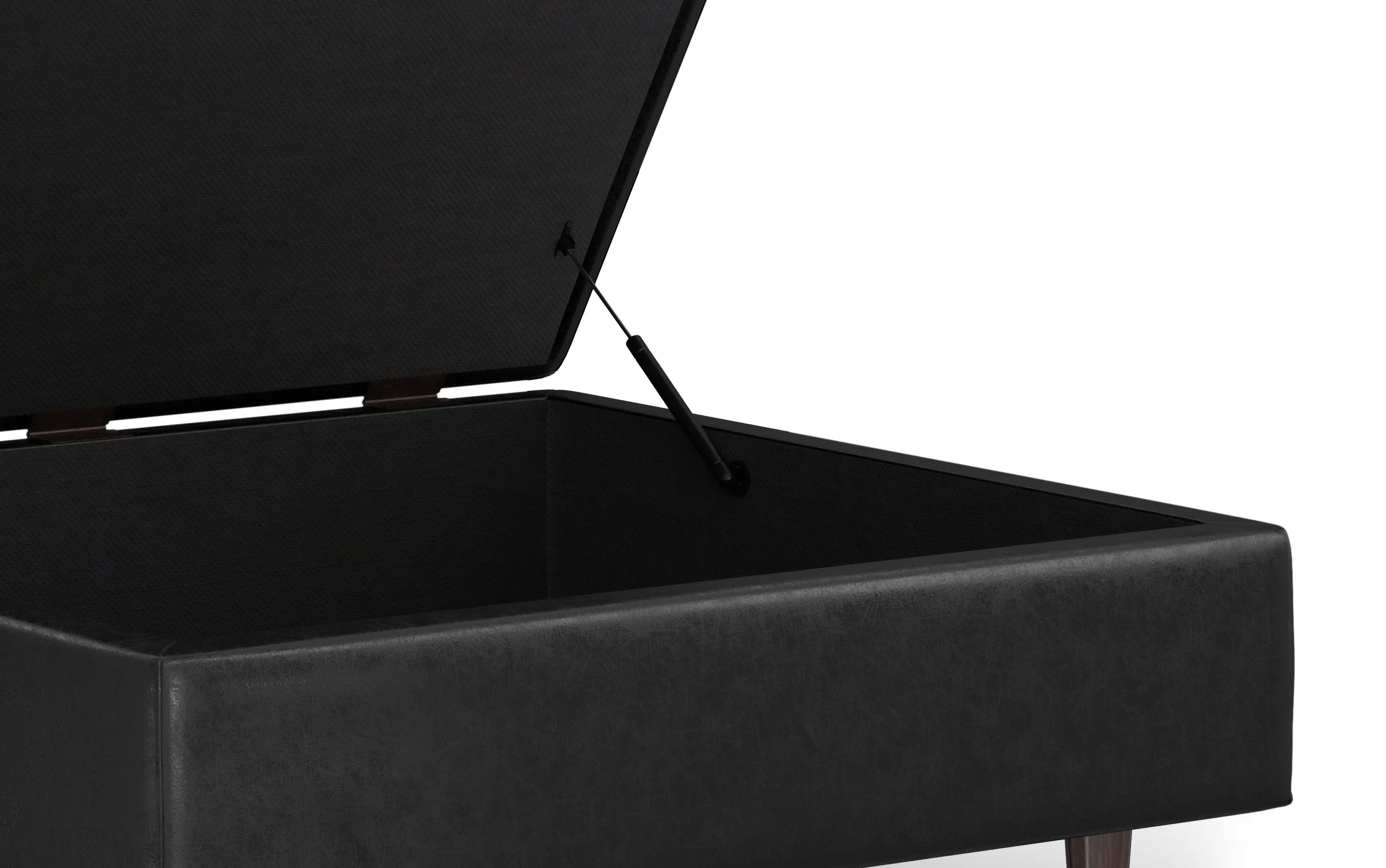 Shay Mid Century Large Square Coffee Table Storage Ottoman