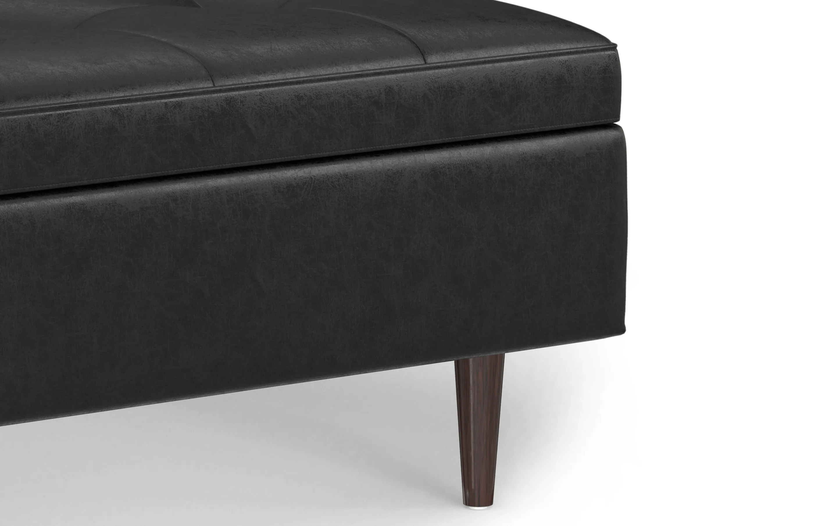 Shay Mid Century Large Square Coffee Table Storage Ottoman