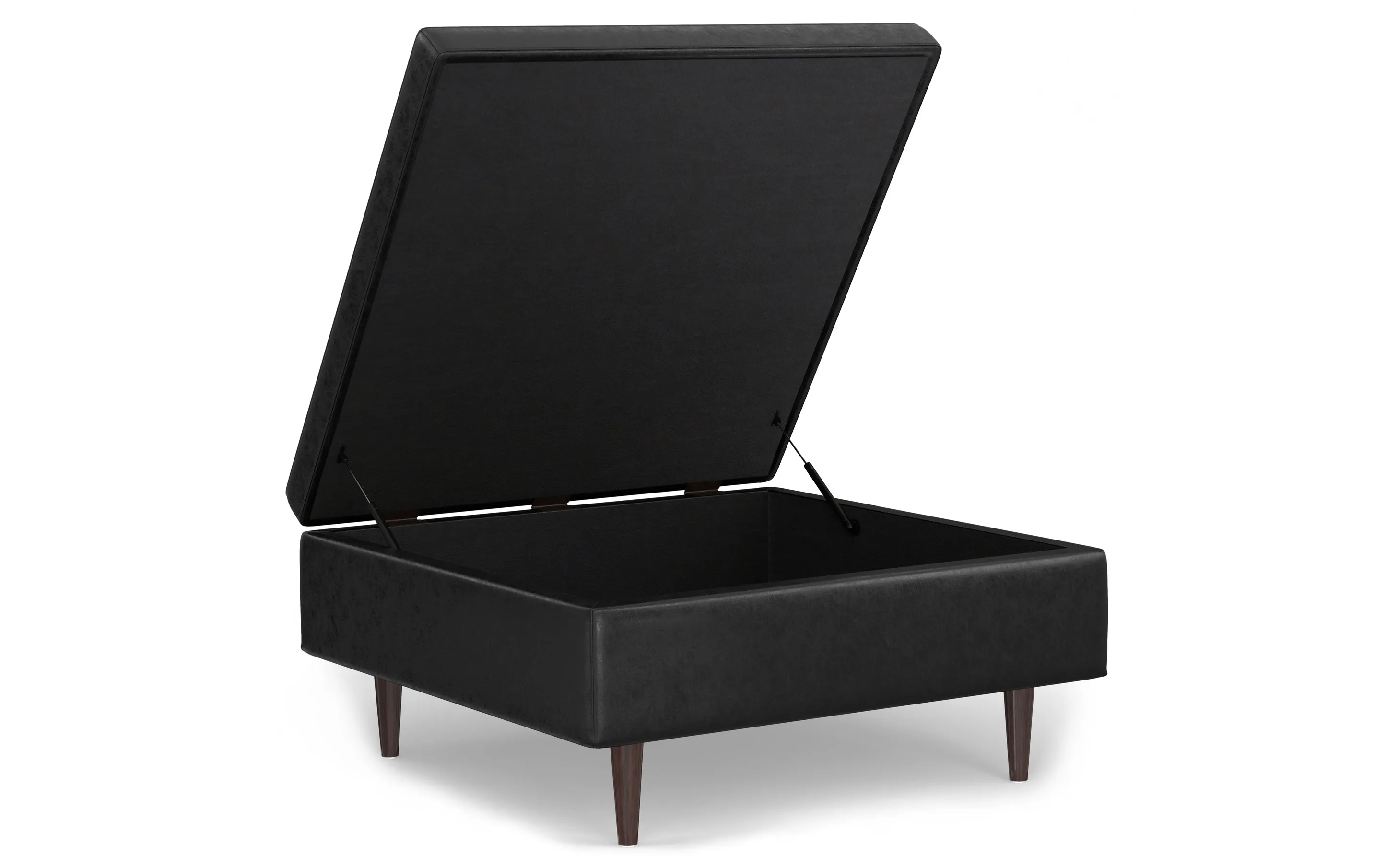 Shay Mid Century Large Square Coffee Table Storage Ottoman