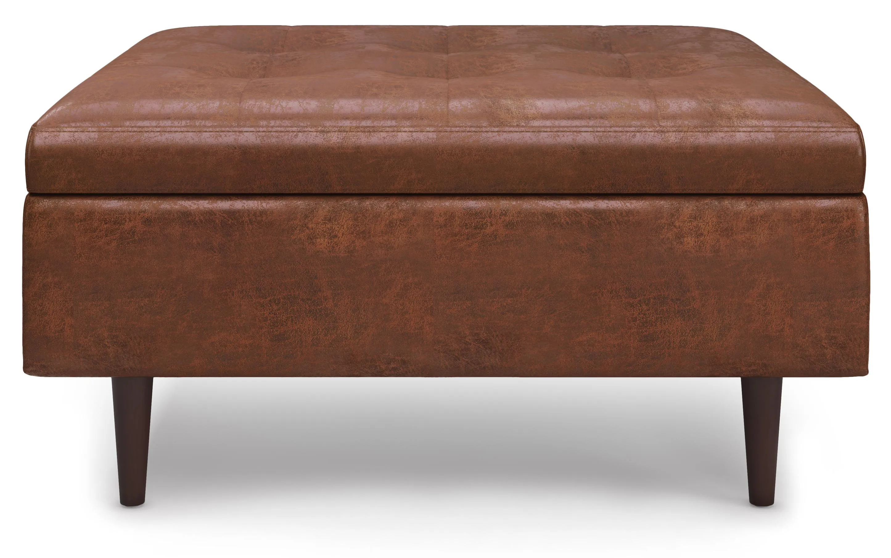 Shay Mid Century Large Square Coffee Table Storage Ottoman