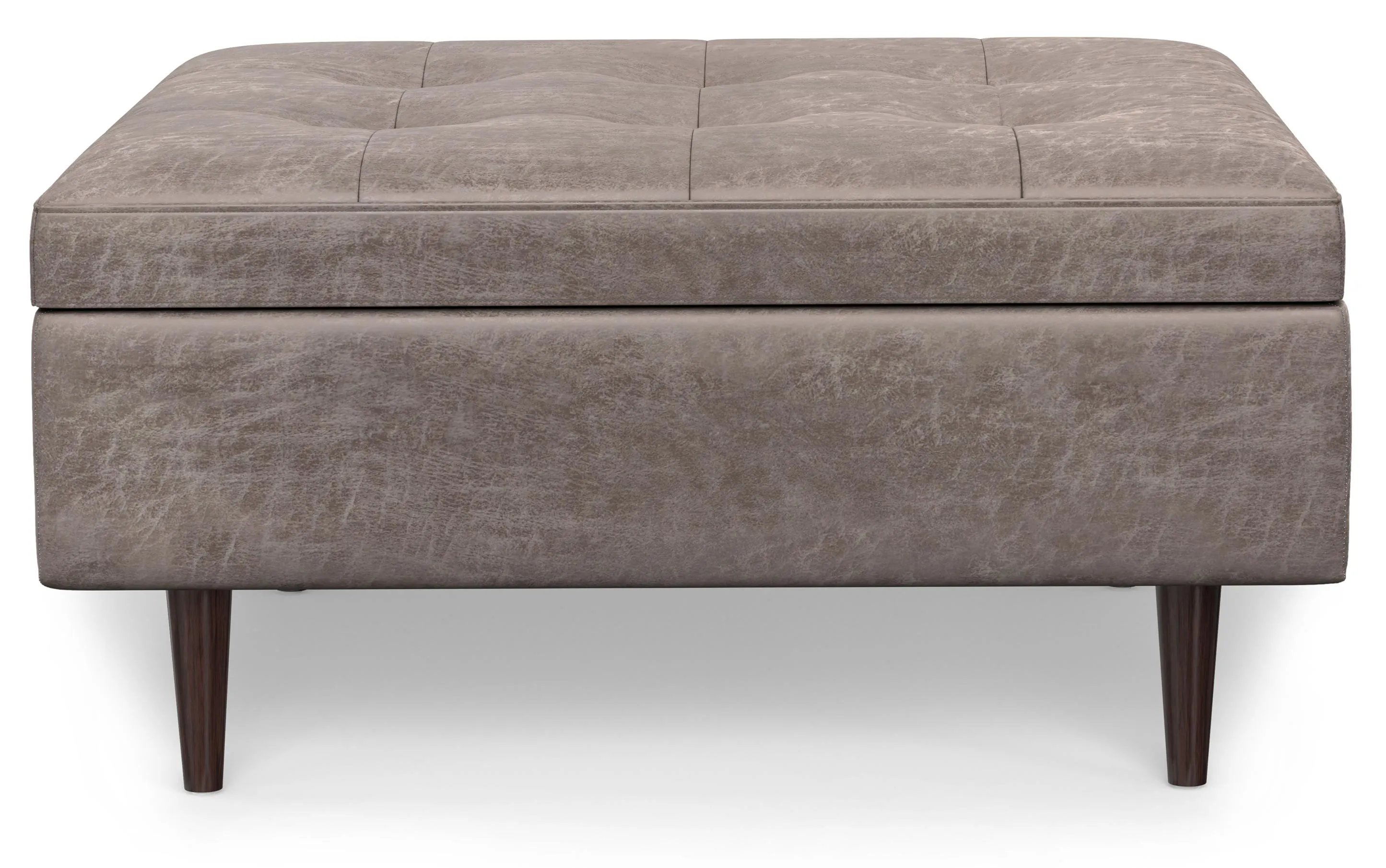 Shay Mid Century Large Square Coffee Table Storage Ottoman