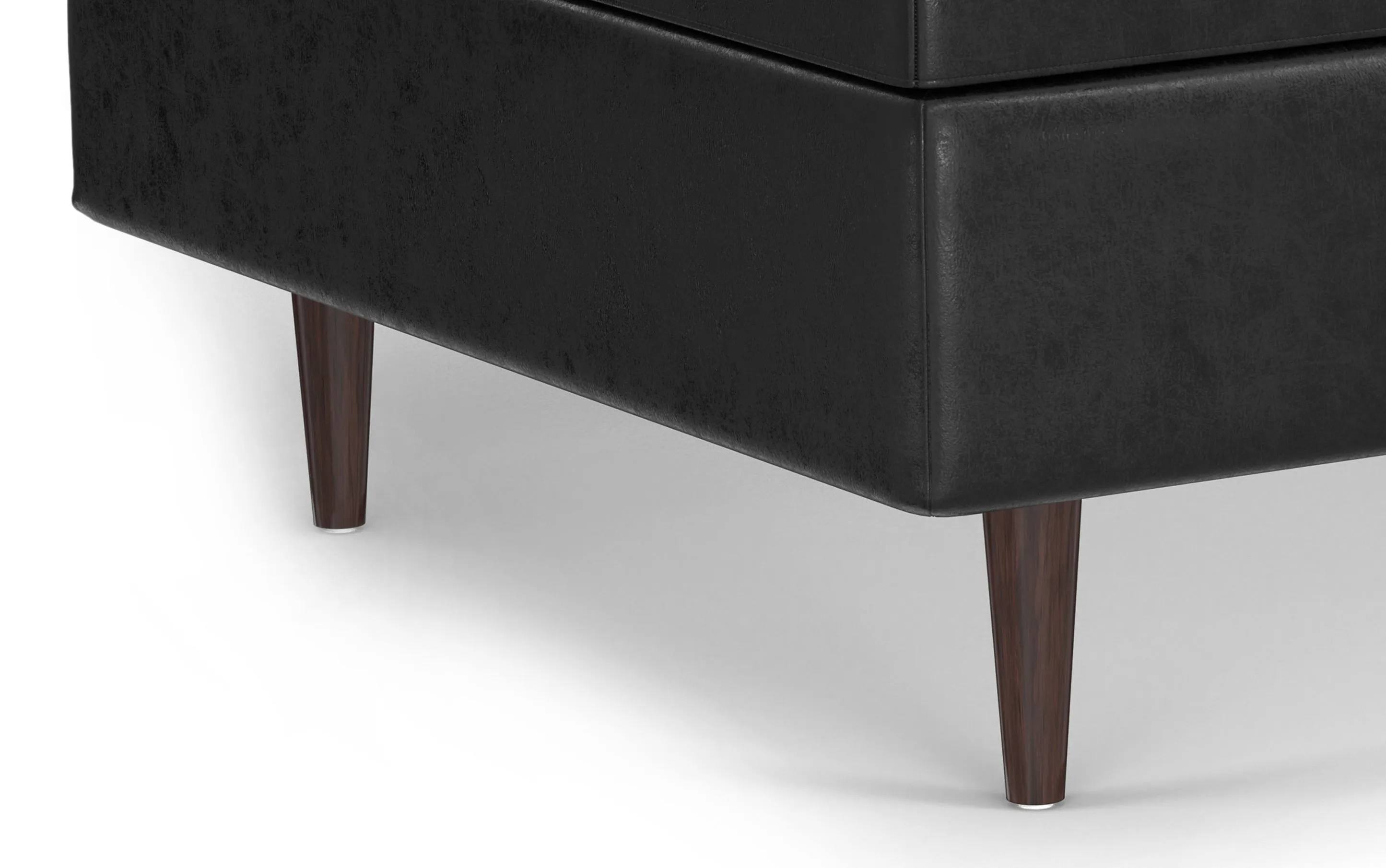 Shay Mid Century Large Square Coffee Table Storage Ottoman