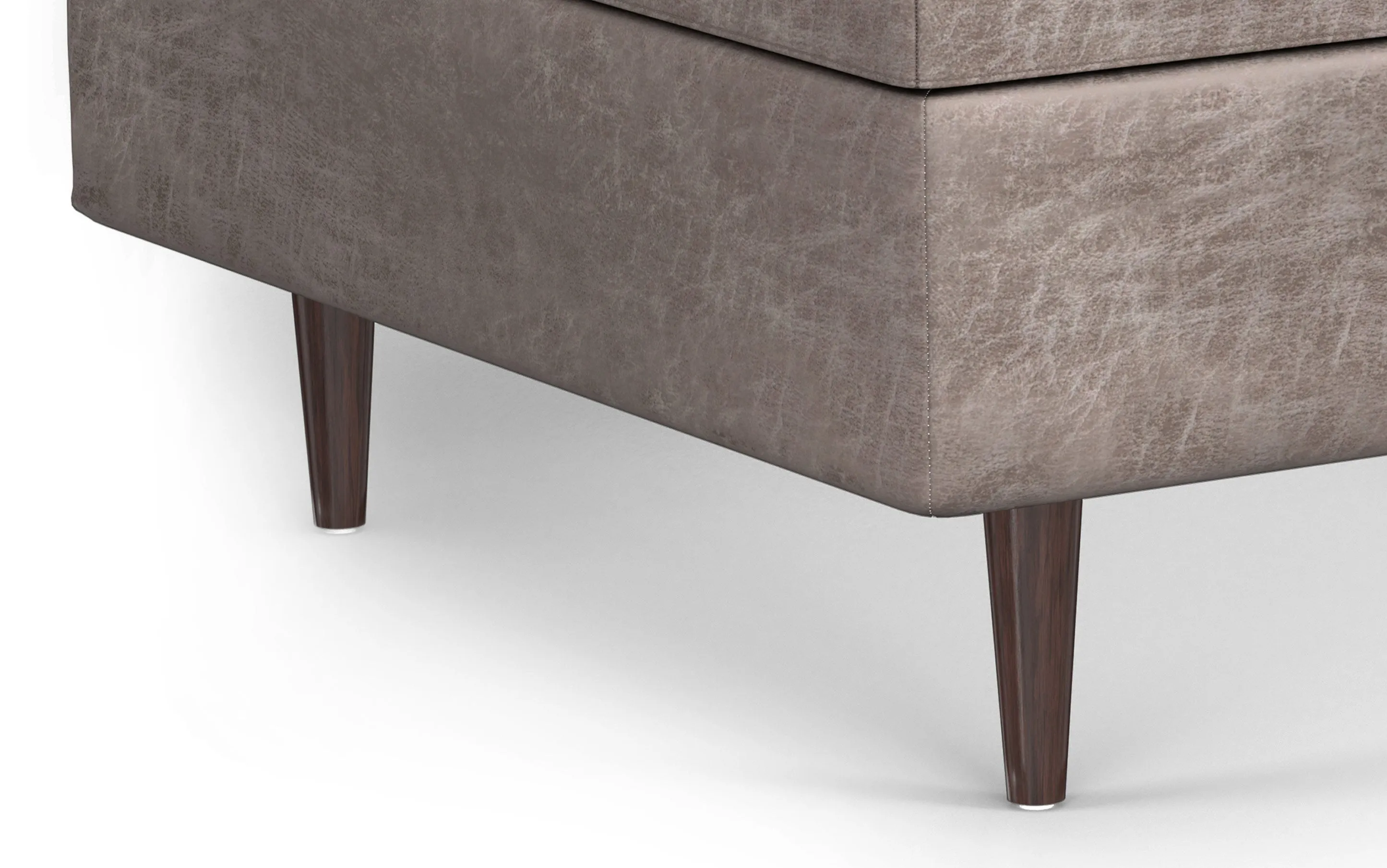 Shay Mid Century Large Square Coffee Table Storage Ottoman