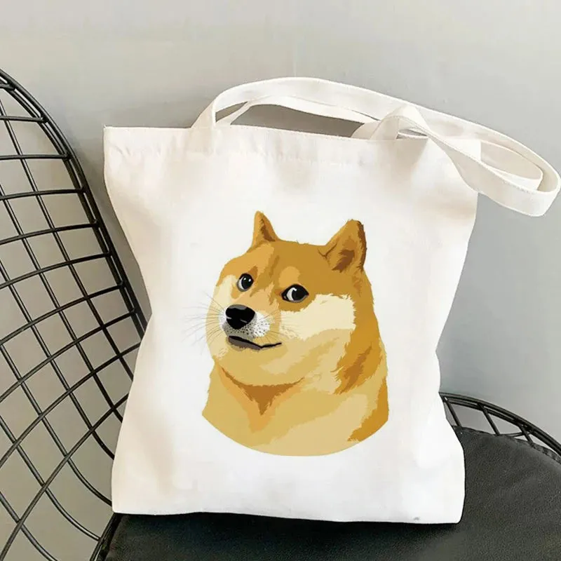 Shiba Inu Delight 🐶✨ Adorable Canvas Tote for Fun-filled Adventures! 🎉💖