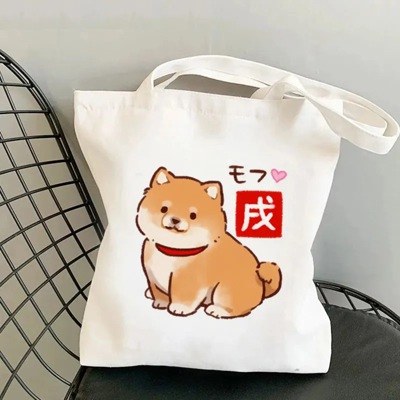 Shiba Inu Delight 🐶✨ Adorable Canvas Tote for Fun-filled Adventures! 🎉💖