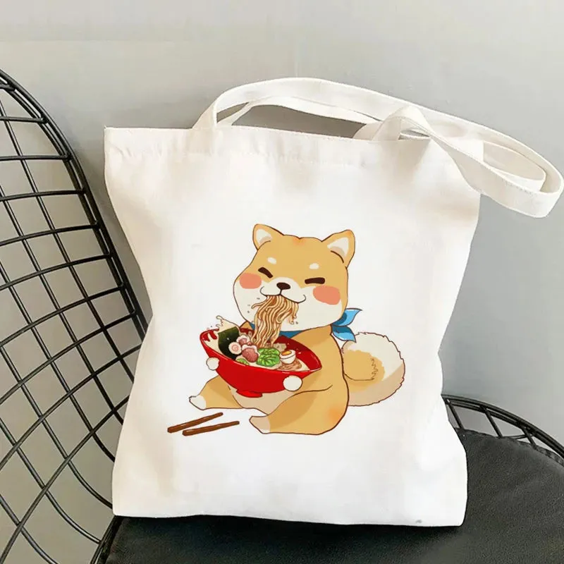 Shiba Inu Delight 🐶✨ Adorable Canvas Tote for Fun-filled Adventures! 🎉💖