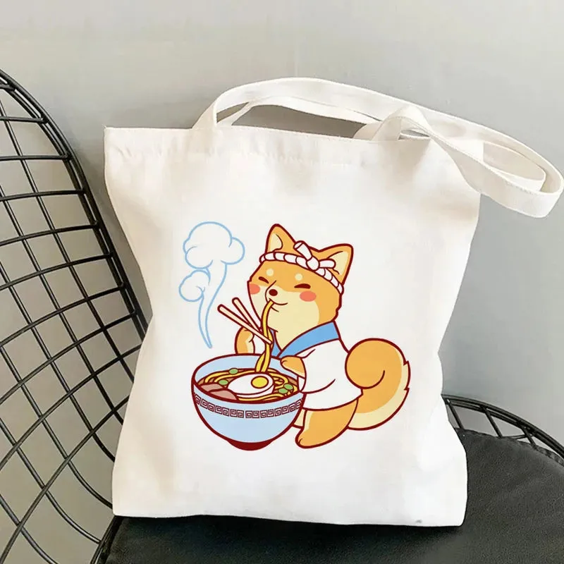Shiba Inu Delight 🐶✨ Adorable Canvas Tote for Fun-filled Adventures! 🎉💖