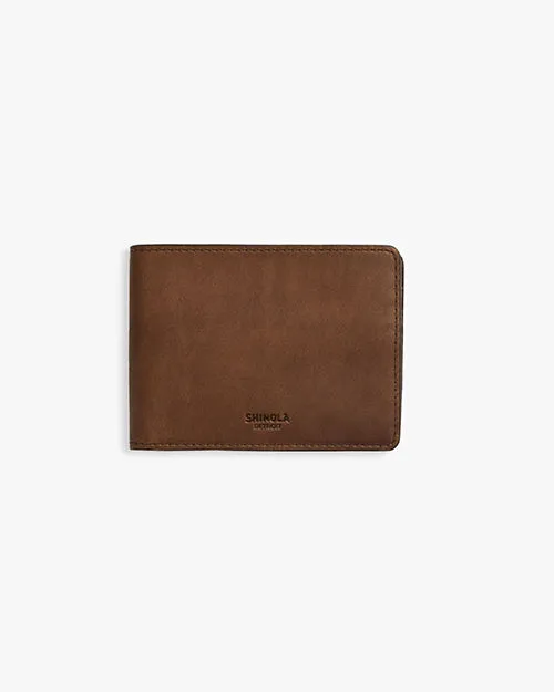 SHINOLA | Simi Bifold Navigator Wallet | Brown