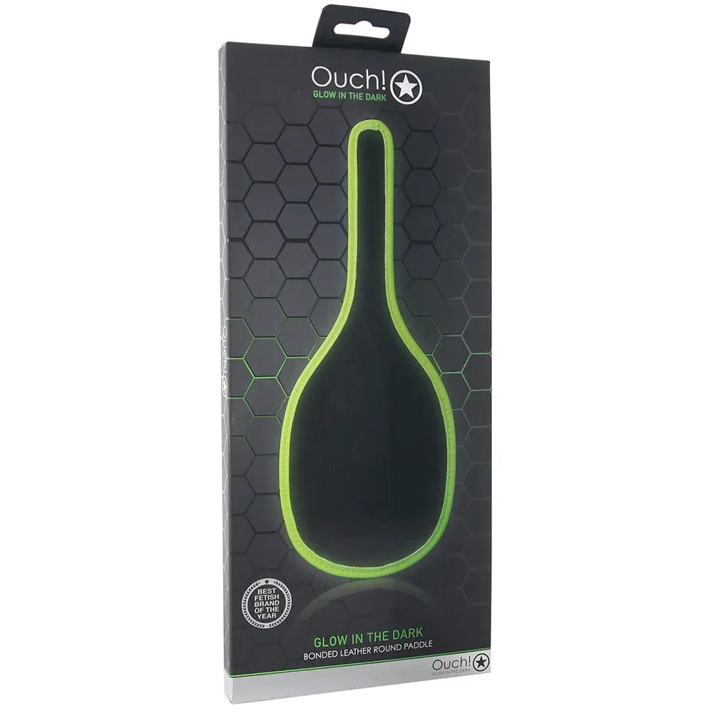 Shots Toys Ouch! Glow In The Dark Round Paddle