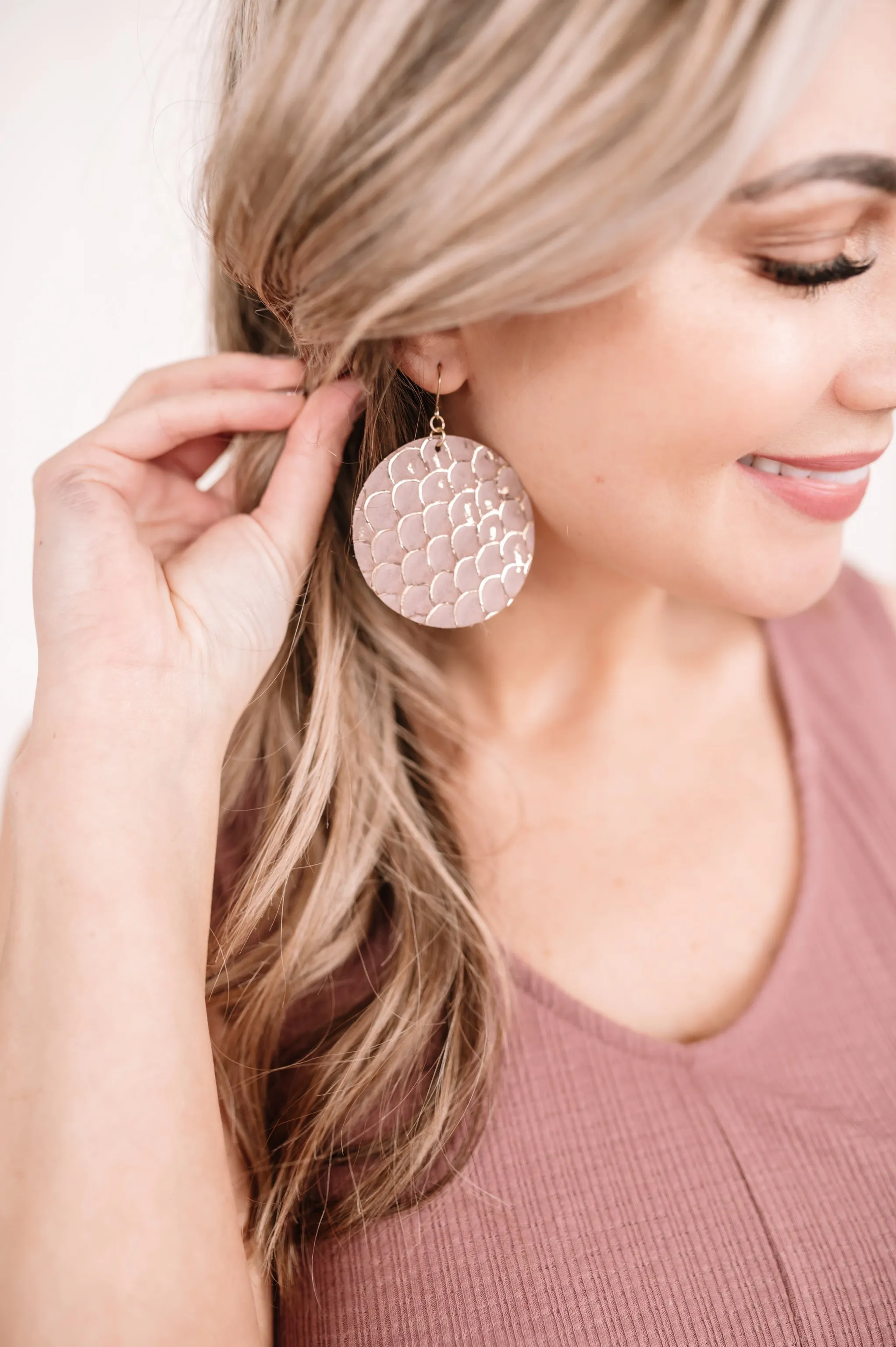 Sirens Call Earrings in Cinder Rose