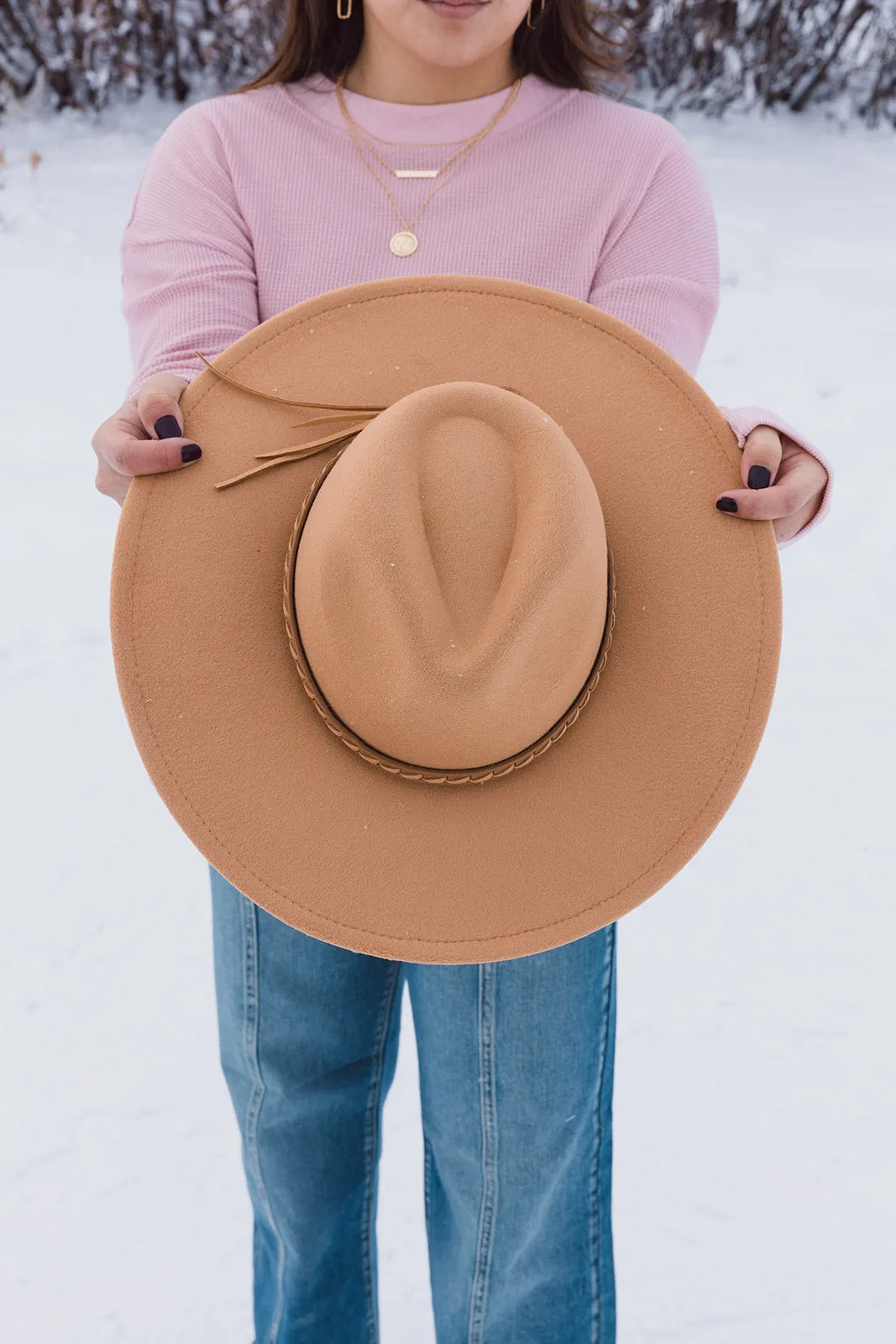 Sloan Wide Brim Panama Hat Camel