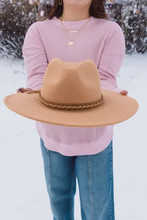 Sloan Wide Brim Panama Hat Camel