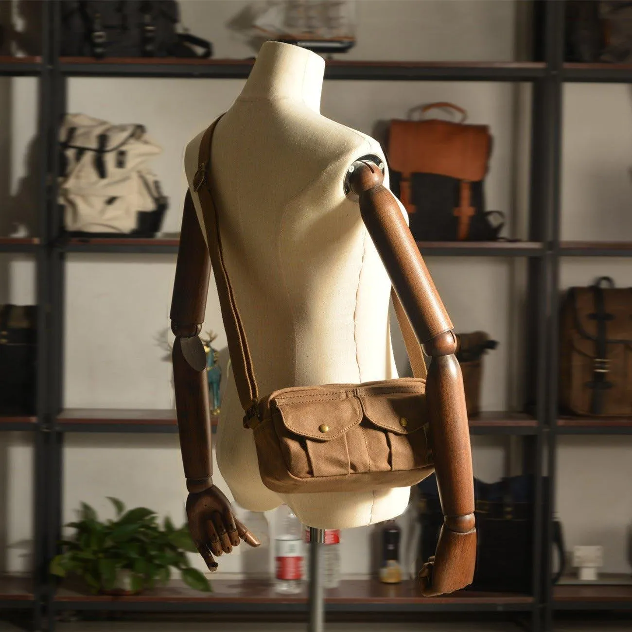 Small Messenger Bag Canvas Mens