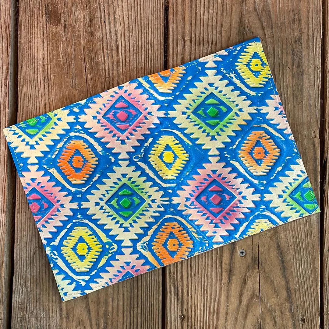 Small Notepad Cover - No Hide w/ Neon Trip Aztec
