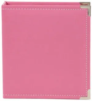 snap faux leather album 6x8 - bubblegum