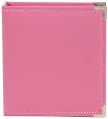snap faux leather album 6x8 - bubblegum