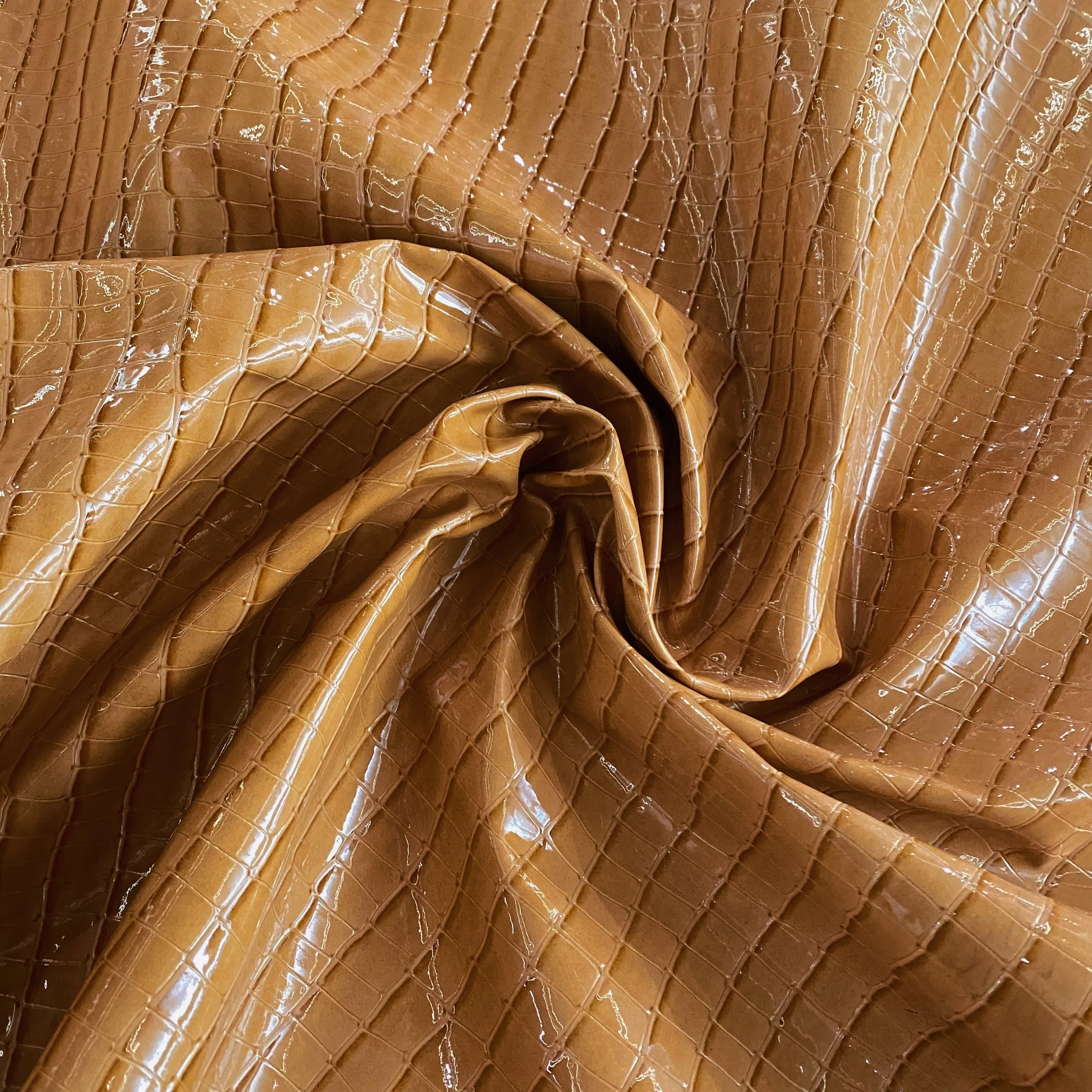 Soft Armadillo Faux Leather - Latte