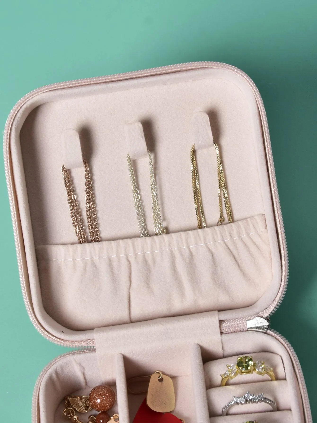 Solid Color Jewelry Storage Box - Pink- FD ⚡