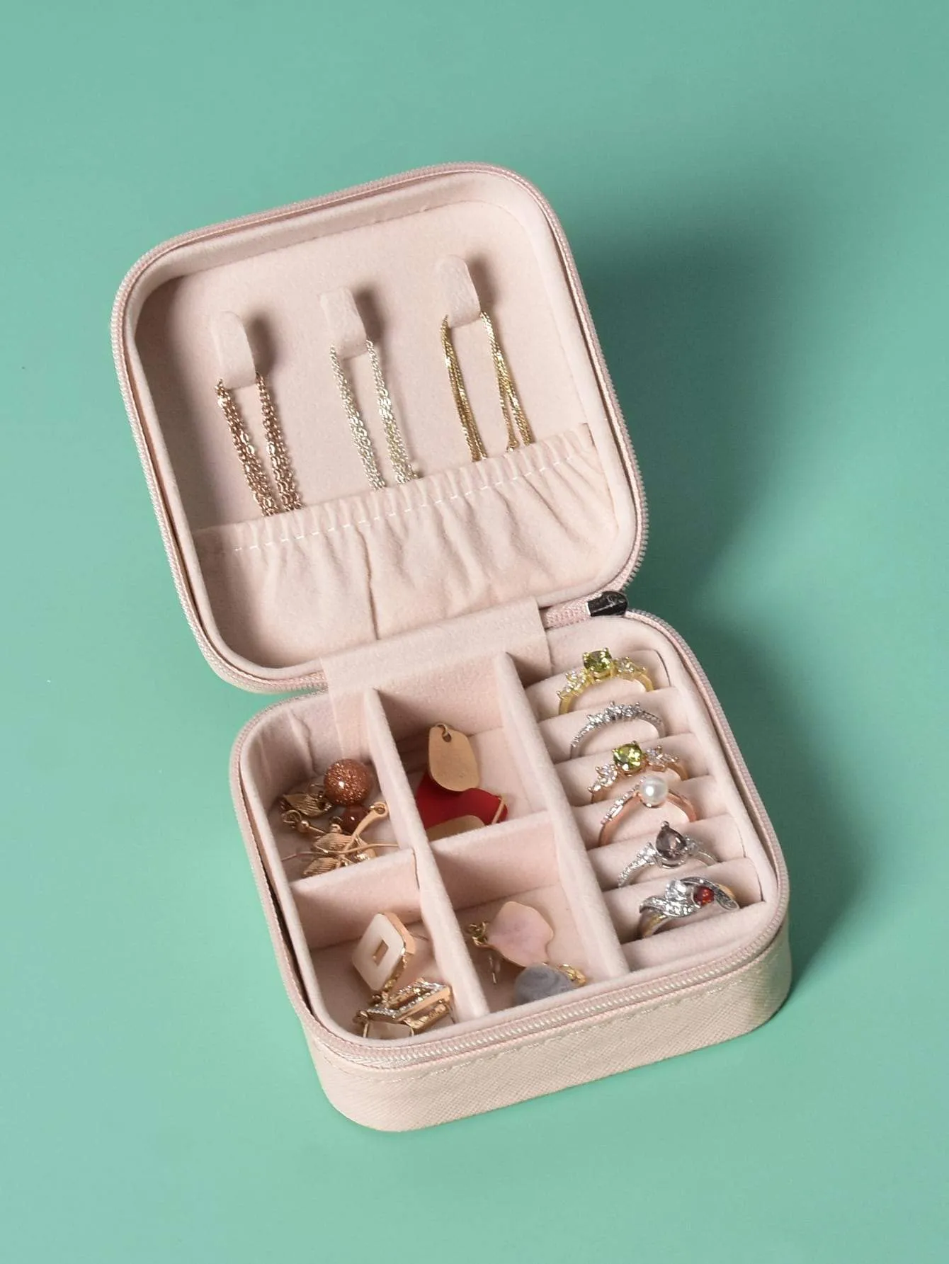 Solid Color Jewelry Storage Box - Pink- FD ⚡