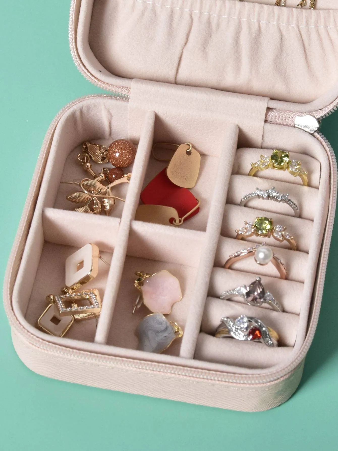 Solid Color Jewelry Storage Box - Pink- FD ⚡