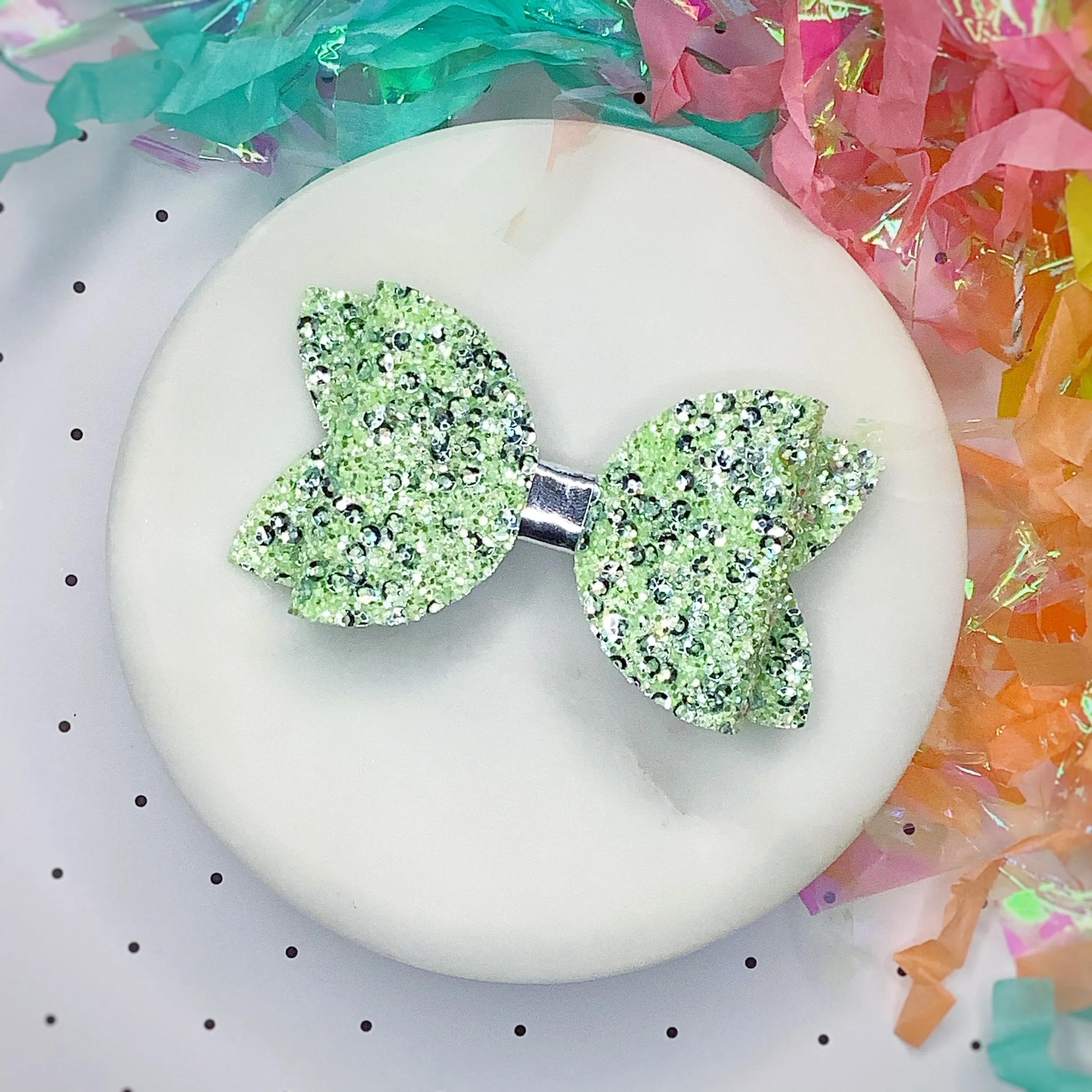 Solid Sparkle 3.5” Bow Collection