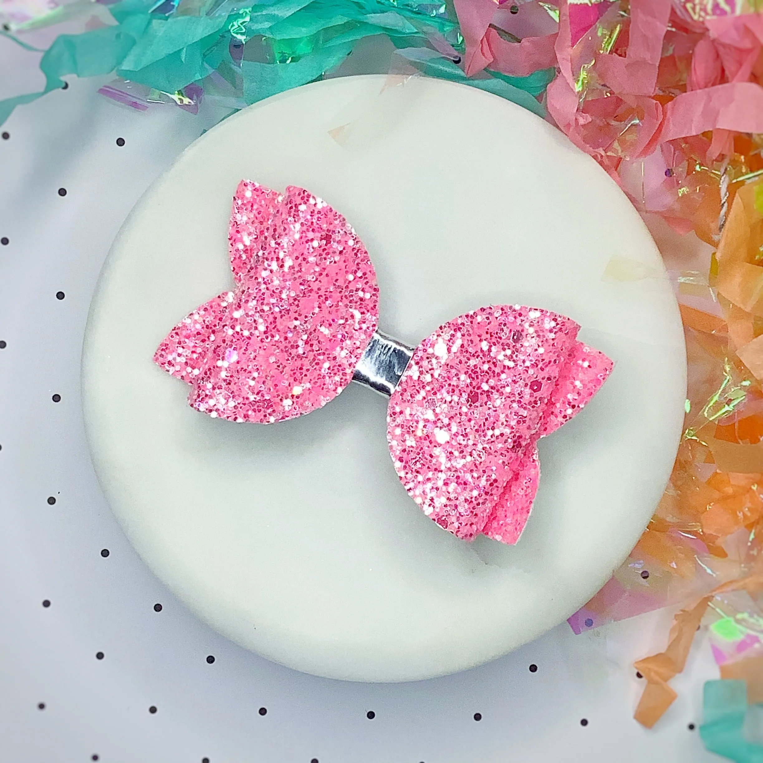 Solid Sparkle 3.5” Bow Collection