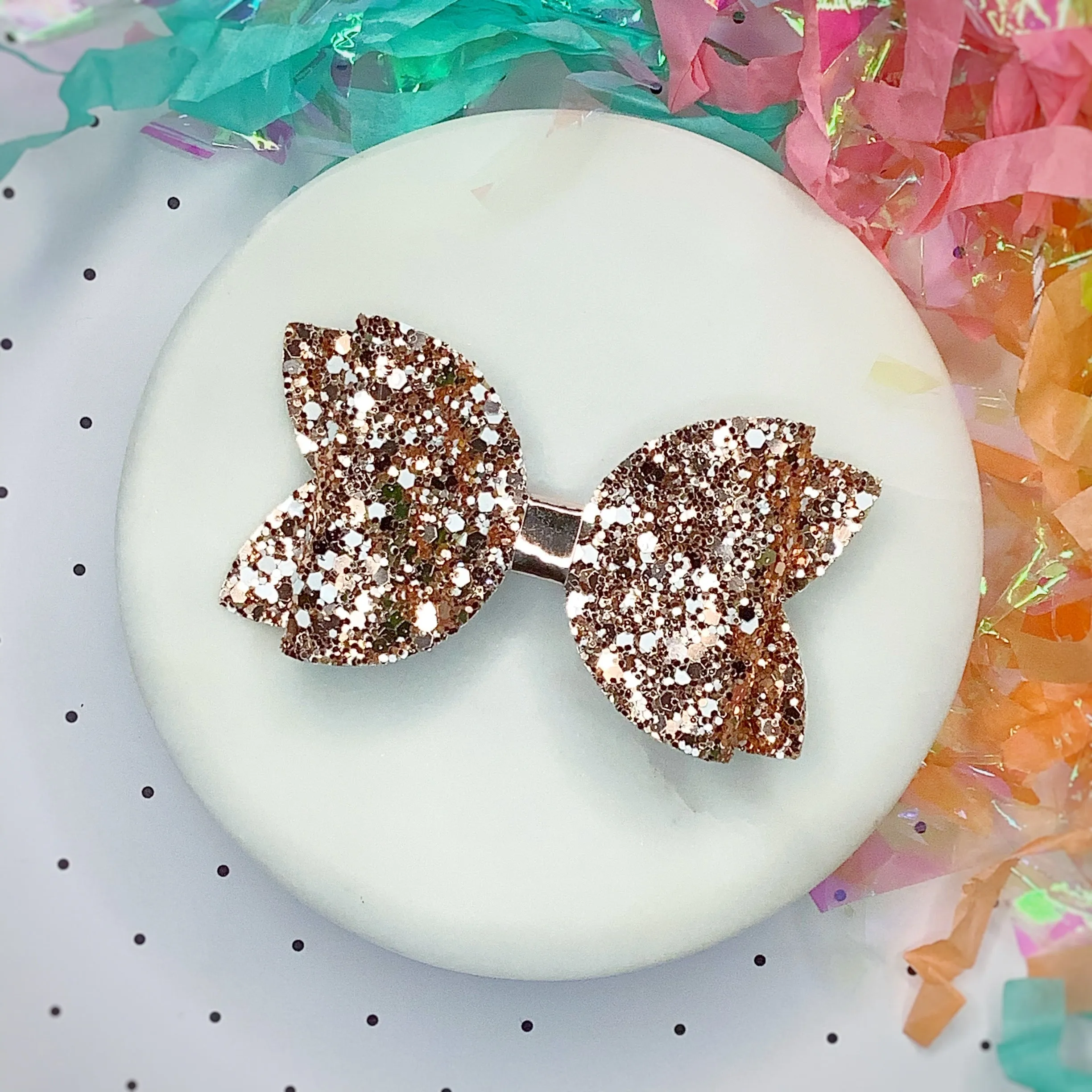 Solid Sparkle 3.5” Bow Collection