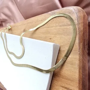 Spiffy & Splendid Luxe Gold Herringbone Chain - 20in