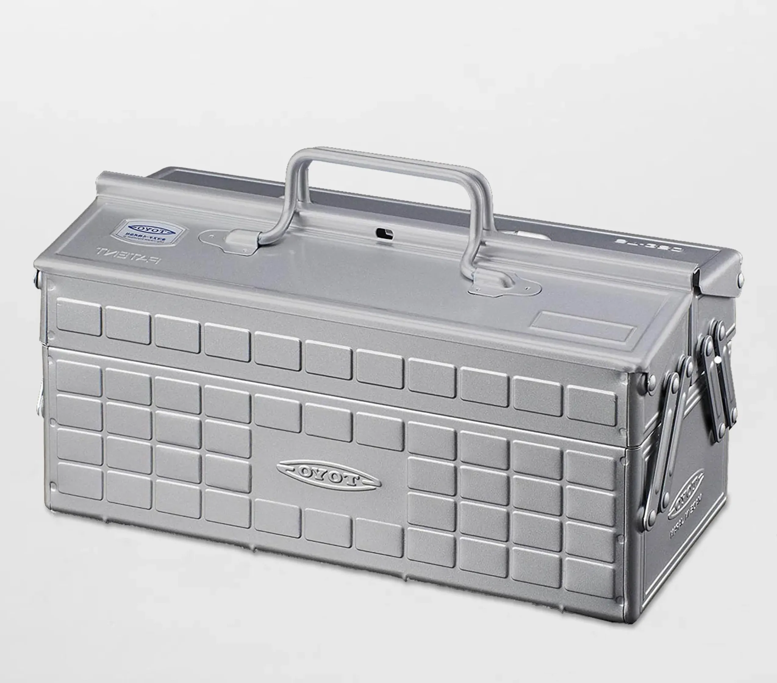 Steel Cantilever Lid Toolbox with Upper Storage Trays and Leather Liners