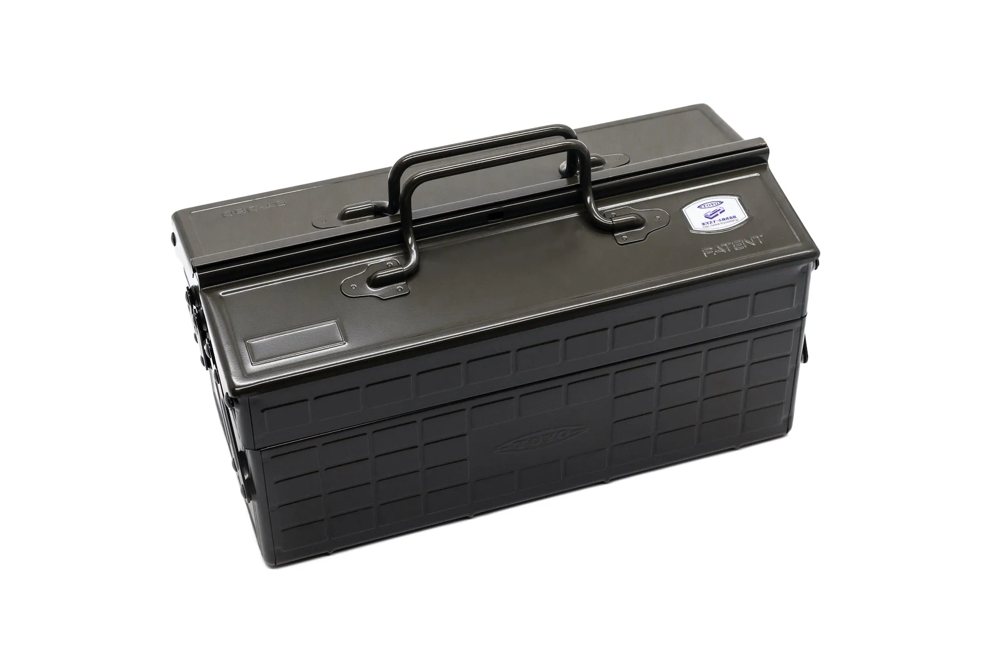 Steel Cantilever Lid Toolbox with Upper Storage Trays and Leather Liners