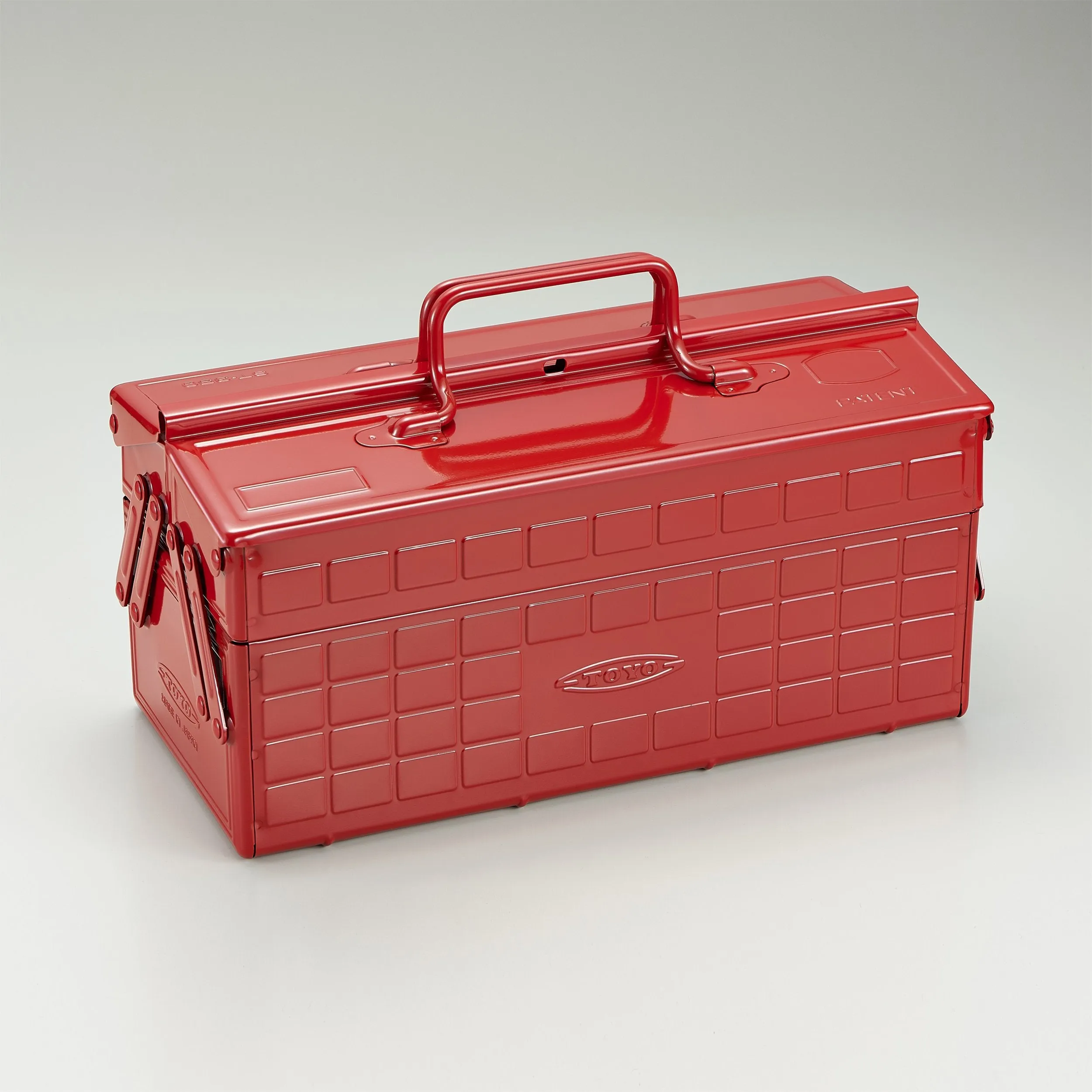 Steel Cantilever Lid Toolbox with Upper Storage Trays and Leather Liners