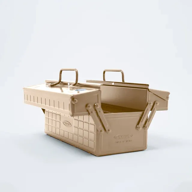 Steel Cantilever Lid Toolbox with Upper Storage Trays and Leather Liners