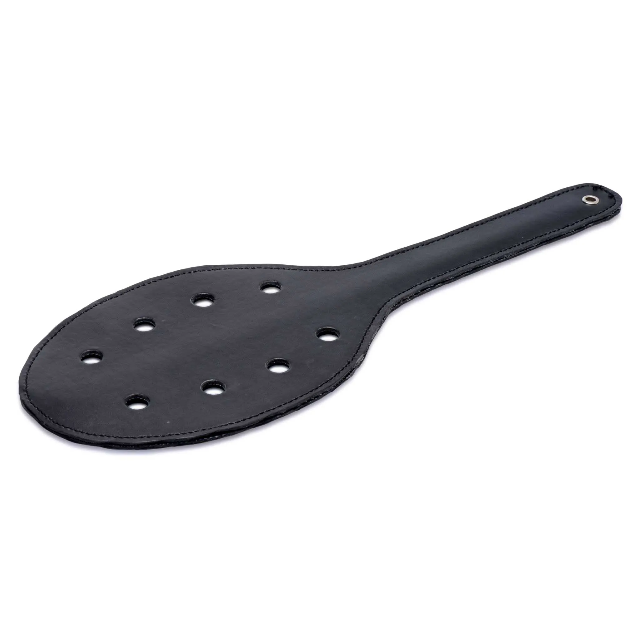 Strict Deluxe Rounded Paddle with Holes - Black