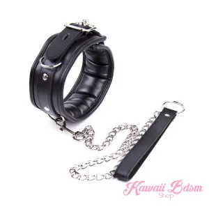 Stuffed Black Collar & Leash Set