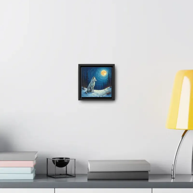 Stunning Wolf Art Canvas Capturing Wild Serene Night