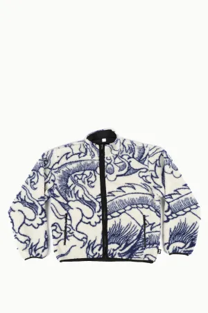 STUSSY DRAGON SHERPA JACKET NATURAL
