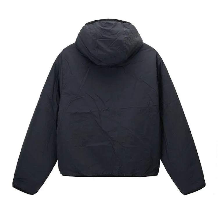 Stussy Reversible Pattern Sherpa Fleece/Nylon Zip Jacket Natural