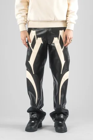 SUNDOWN FAUX LEATHER TROUSERS