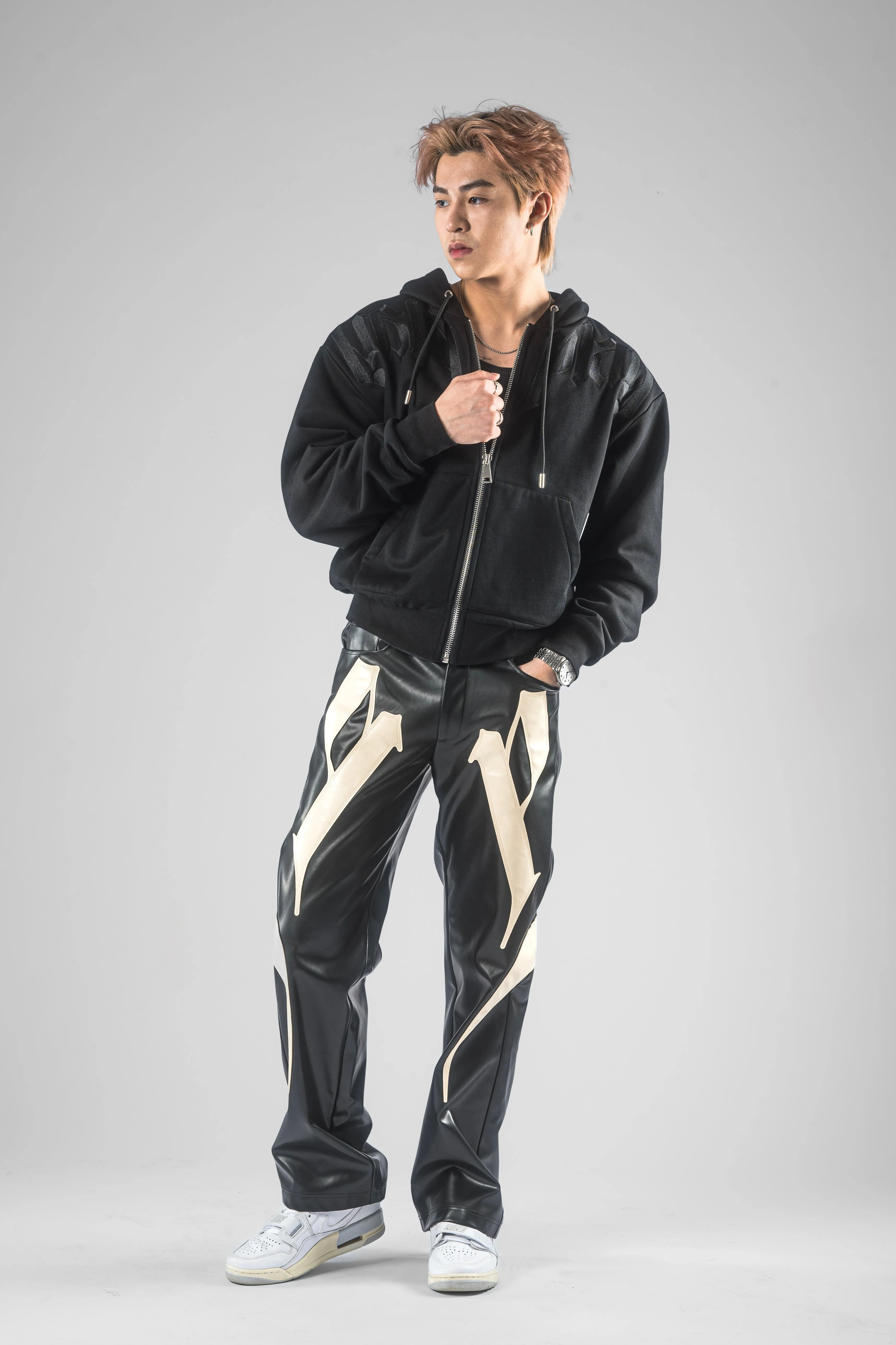 SUNDOWN FAUX LEATHER TROUSERS