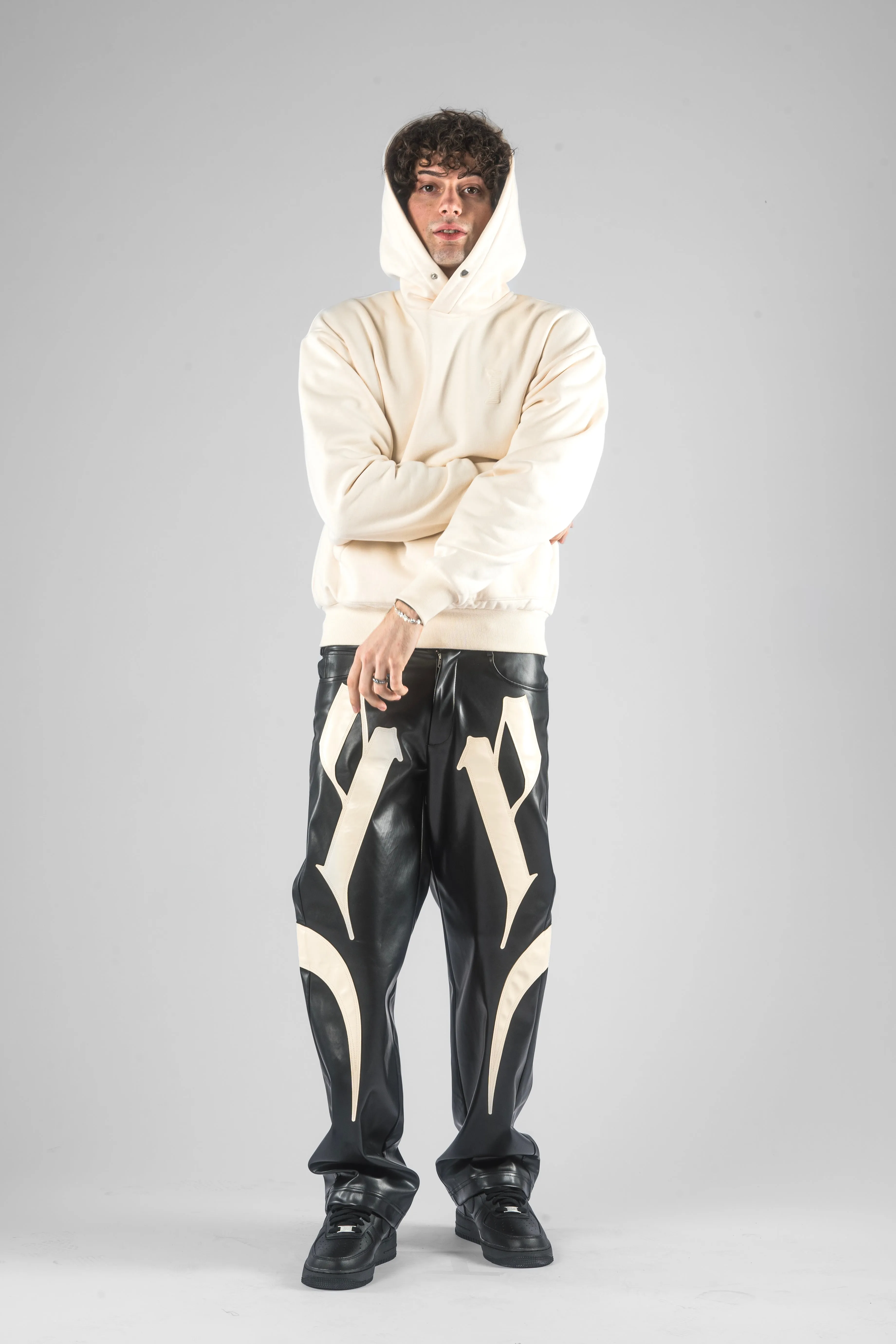 SUNDOWN FAUX LEATHER TROUSERS