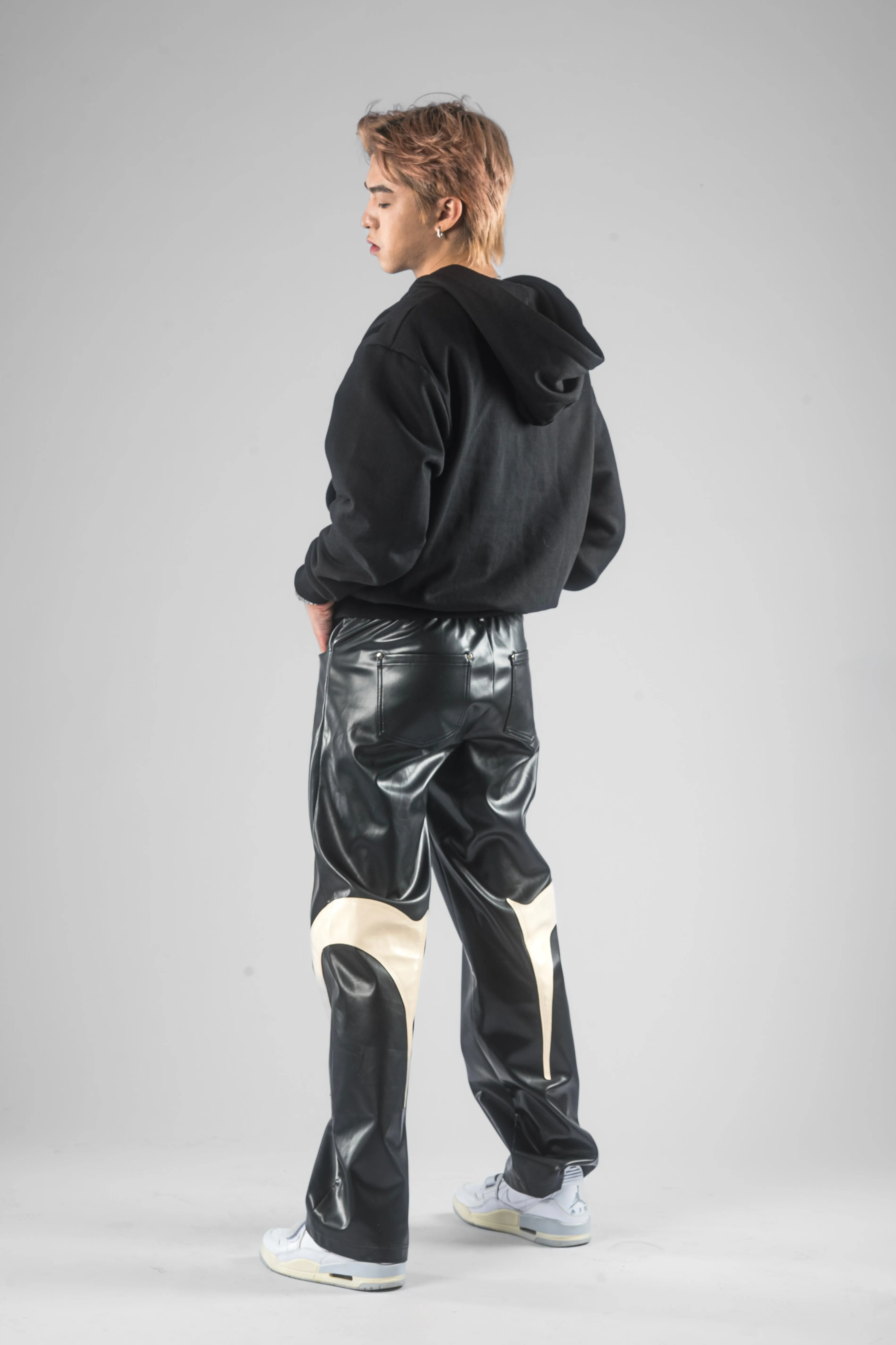 SUNDOWN FAUX LEATHER TROUSERS