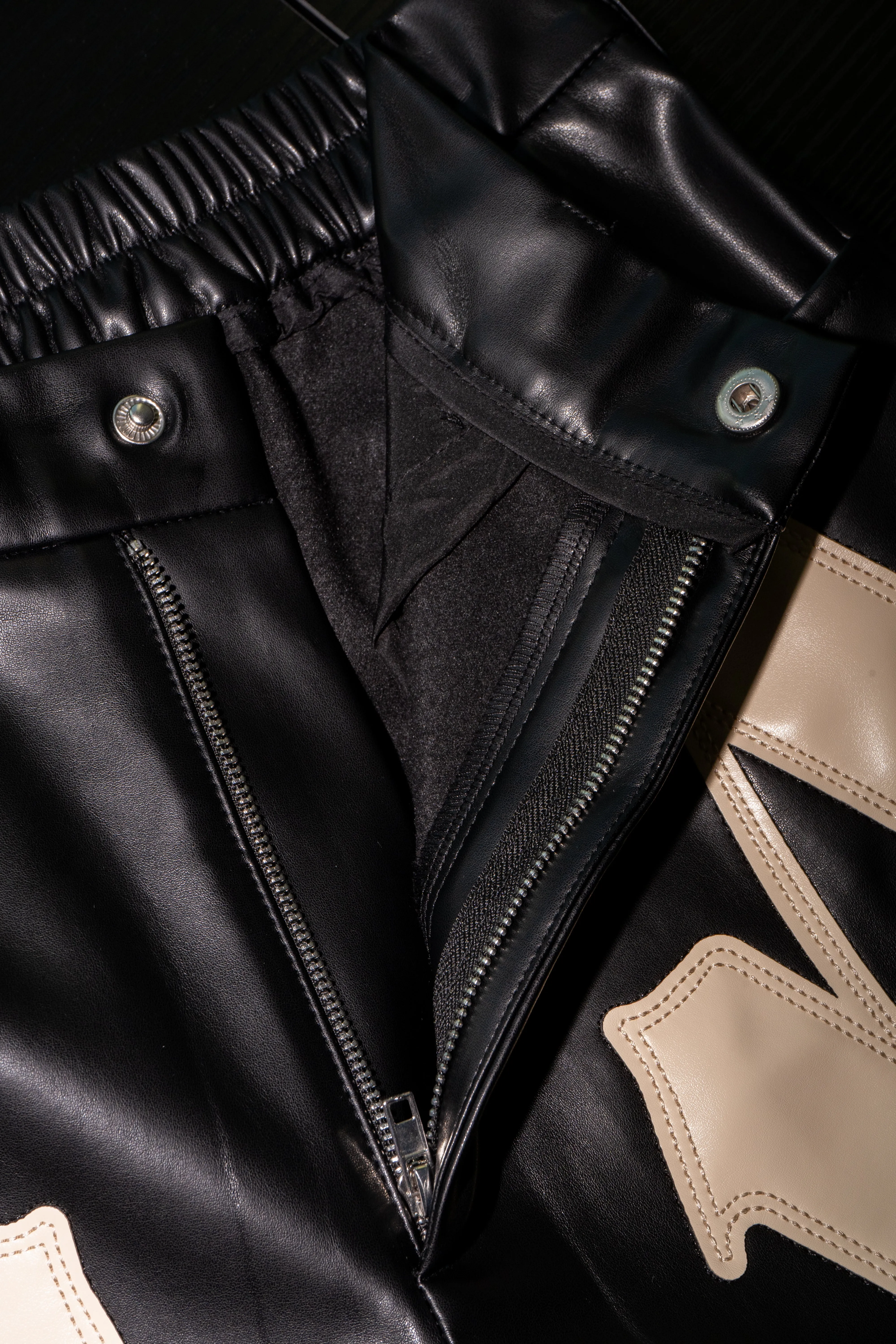 SUNDOWN FAUX LEATHER TROUSERS