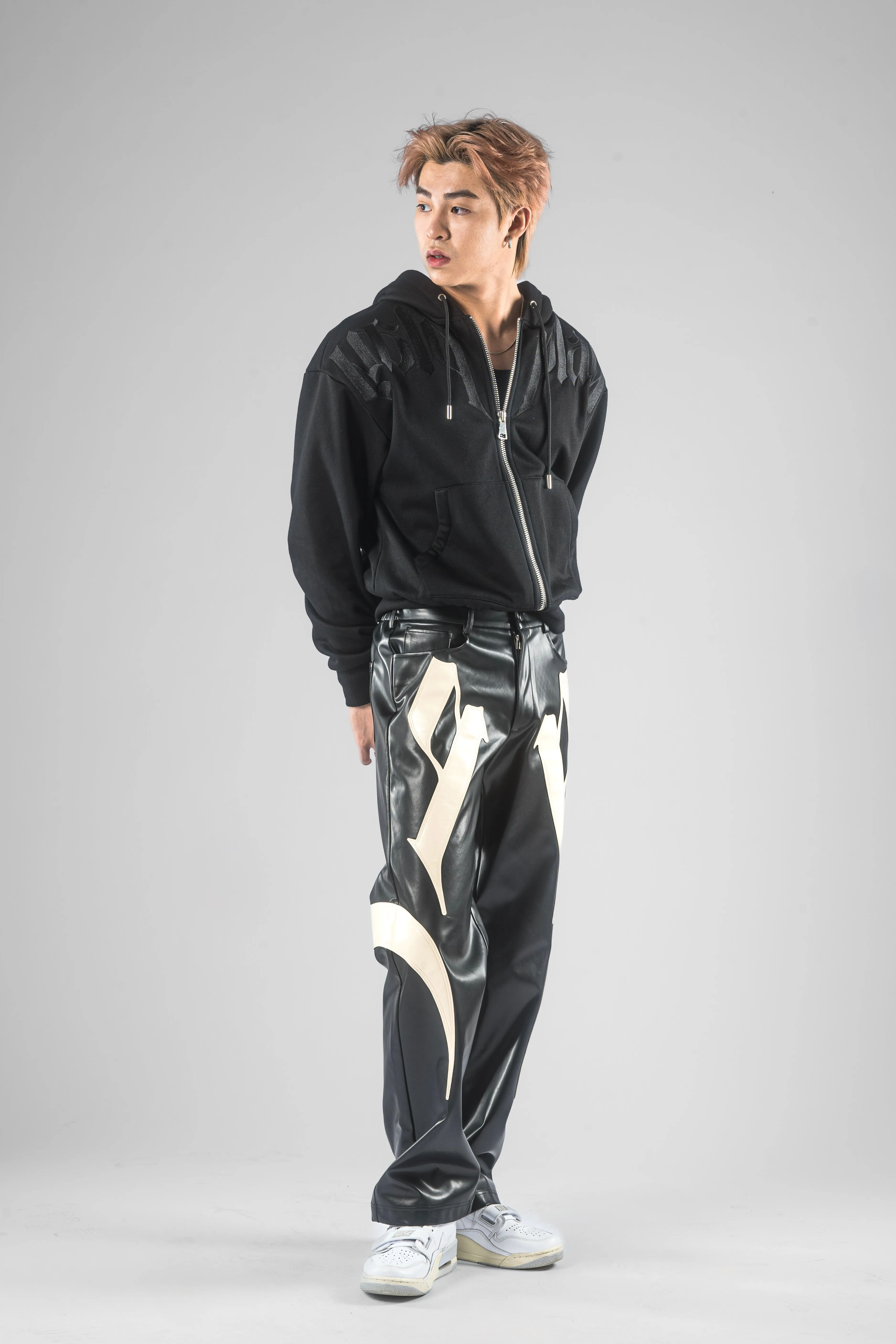 SUNDOWN FAUX LEATHER TROUSERS