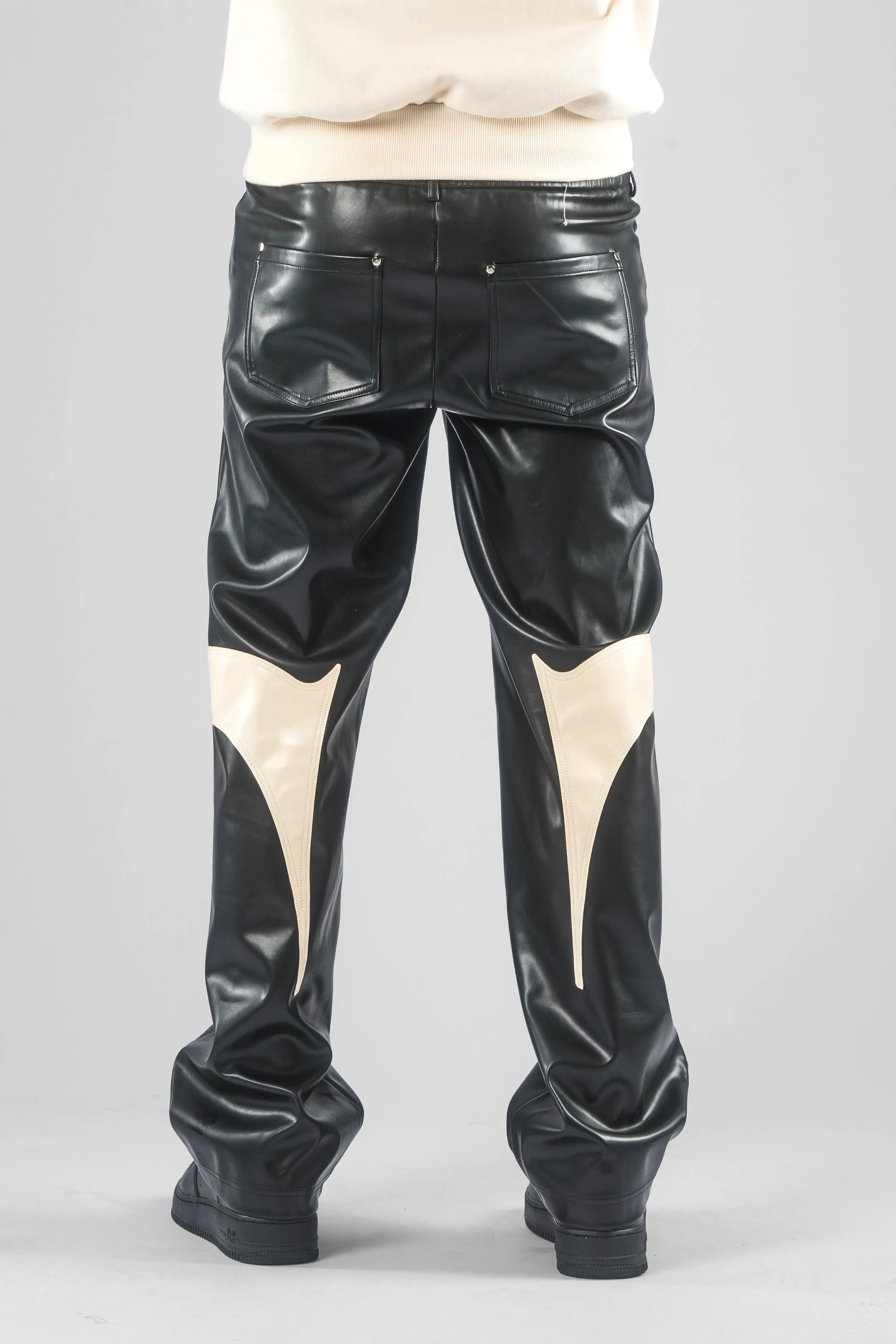 SUNDOWN FAUX LEATHER TROUSERS