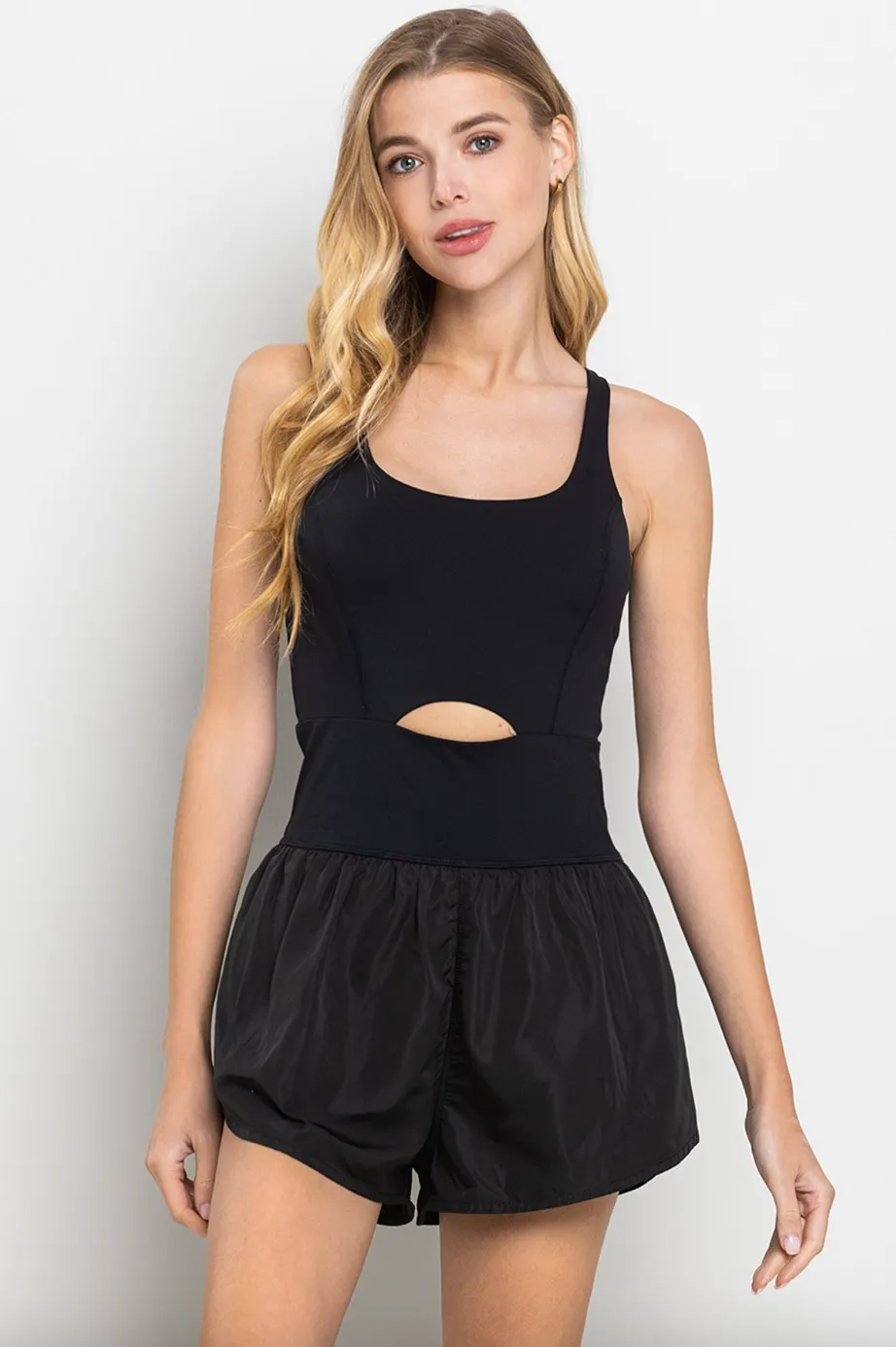 Tank Romper-Black