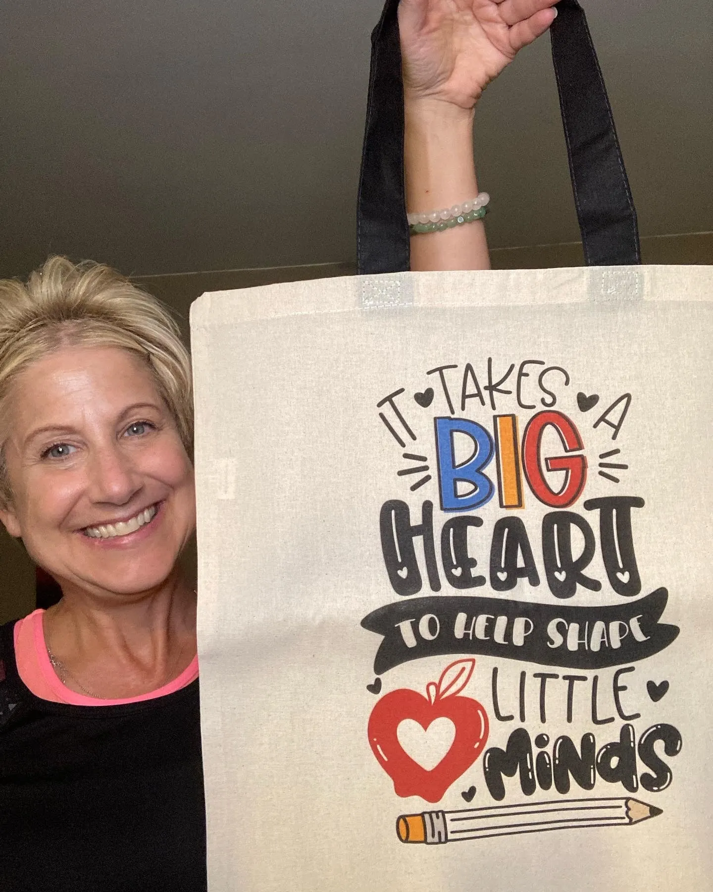 Teacher Tote Bag - It Takes A Big Heart