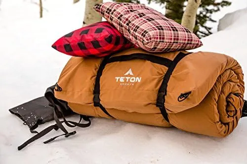 TETON Sports Canvas Camp Pad, Sleeping Pad for Car Camping, Brown