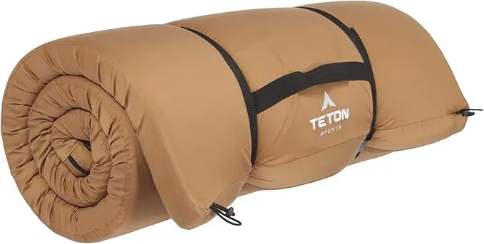 TETON Sports Canvas Camp Pad, Sleeping Pad for Car Camping, Brown