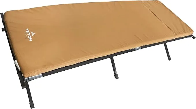 TETON Sports Canvas Camp Pad, Sleeping Pad for Car Camping, Brown